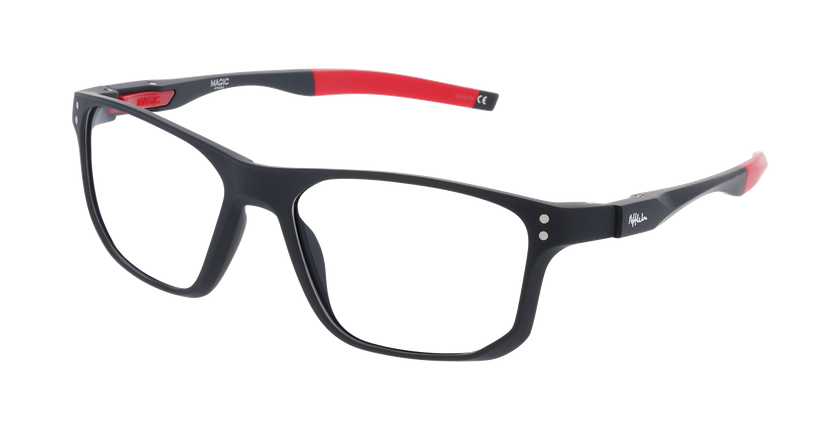 Lunettes de vue homme MAGIC269 noir/rouge - Vue de face