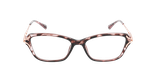 Lunettes de vue femme ELISE écaille/rose - Vue de face