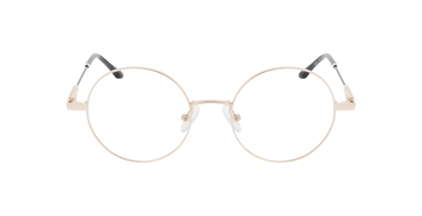 Lunettes de vue femme ADRIANA dorée/noir - Vue de face