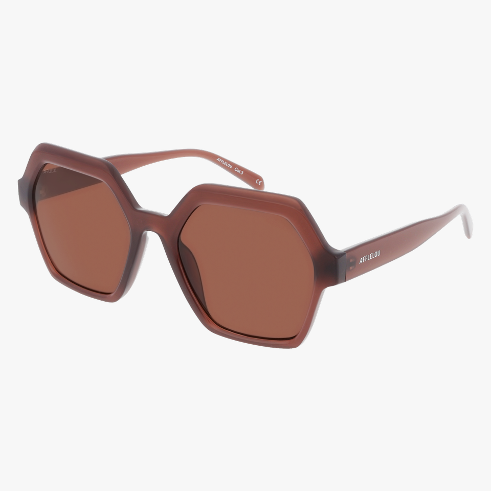 Lunettes de soleil femme DINA marron - Vue de face