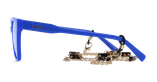 Lunettes de vue femme CARACTÈRES EFFRONTEE bleu - Vue de face