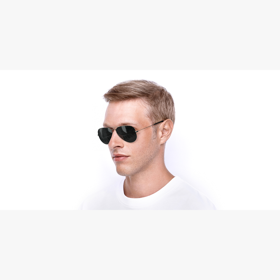 Lunettes de soleil AVIATOR L argenté - Vue de 3/4