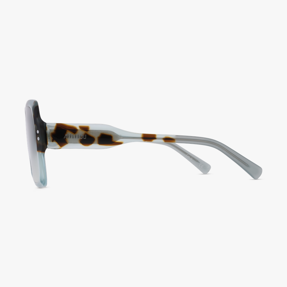 Lunettes de soleil femme PRECIEUSE vert/écaille - Vue de face