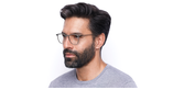 Lunettes de vue homme 1313 gris - Vue de face
