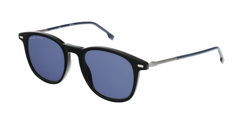 LUNETTES DE SOLEIL homme BOSS1121S noir/bleu - Vue de face