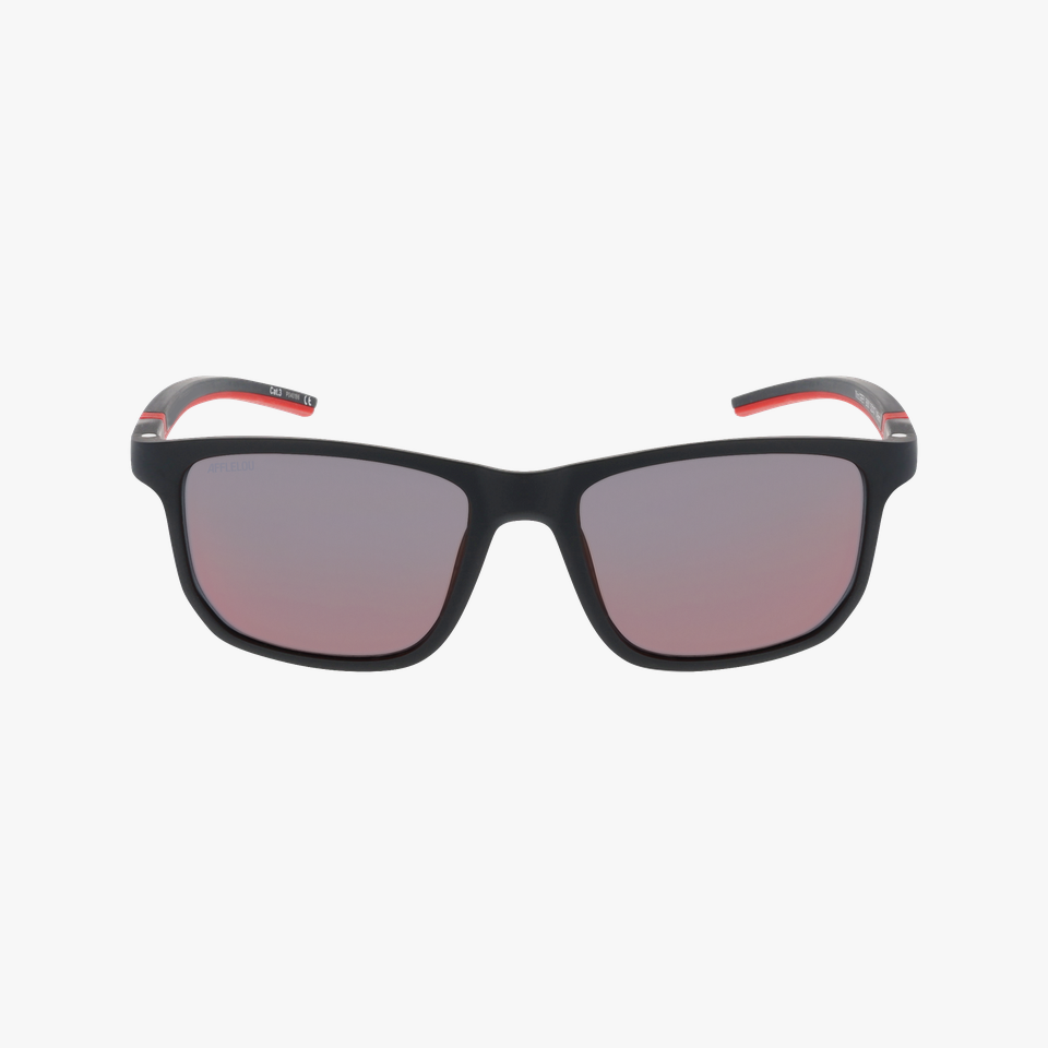 Lunettes de soleil homme GREY POLARIZED noir/rouge - Vue de face