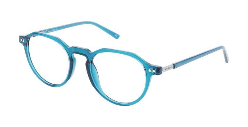 Lunettes de vue homme CELESTIN bleu/blanc - Vue de face