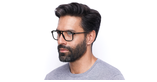 Lunettes de vue homme MAGIC245 écaille bleu/bleu - Vue de face