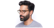 LUNETTES DE VUE homme RZERO12 marron - vue de 3/4