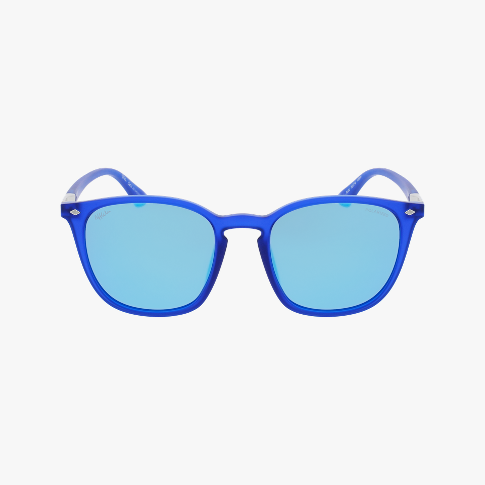 Lunettes de soleil homme NAT POLARIZED bleu/noir - Vue de face