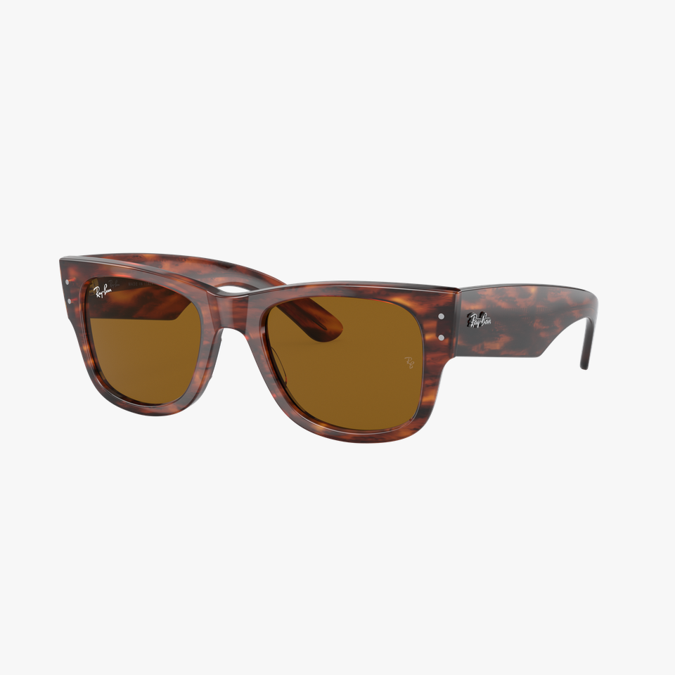 Lunettes de soleil Mega Wayfarer RB0840S écaille - Vue de face