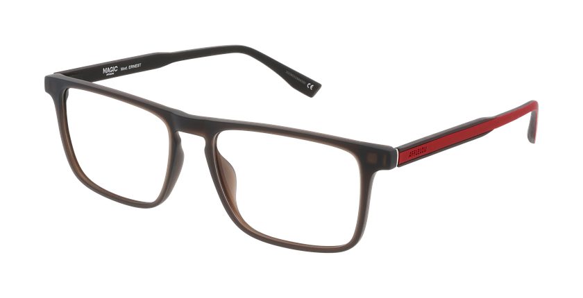 Lunettes de vue homme ERNEST marron/bordeaux - Vue de face