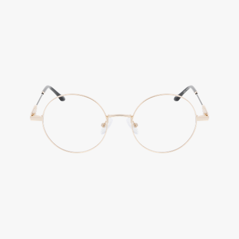 Lunettes de vue femme ADRIANA dorée/noir Vue de face