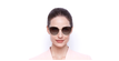 LUNETTES DE SOLEIL femme GU7784 doré/rose mat - Vue de face
