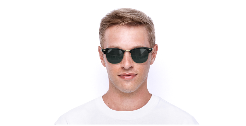 LUNETTES DE SOLEIL CLUBMASTER noir - Vue de face