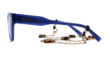 Lunettes de vue femme CARACTÈRES AUDACIEUSE bleu/violet - Vue de face
