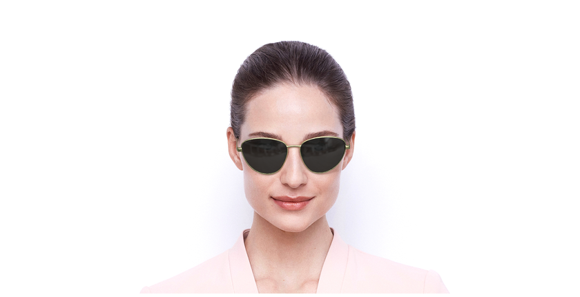 LUNETTES DE SOLEIL femme GG0803S doré/gris - Vue de face