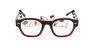 Lunettes de vue femme CARACTÈRES AUTHENTIQUE rouge marbré