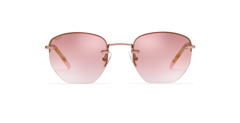 LUNETTES DE SOLEIL femme JENNA rose/doré - Vue de face