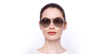 LUNETTES DE SOLEIL femme GU7847 doré - Vue de face