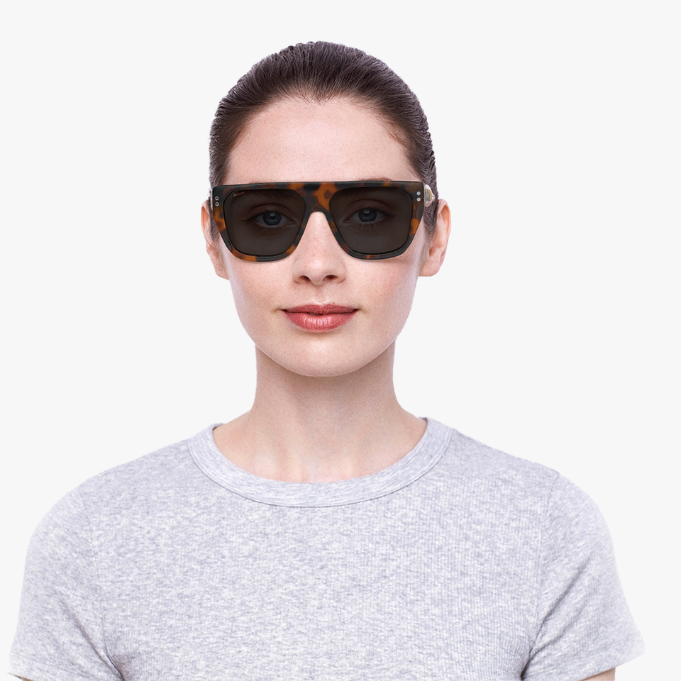 Lunettes de soleil SUBTIL écaille - Vue de face