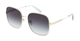 LUNETTES DE SOLEIL femme LO159S doré/bleu - Vue de face