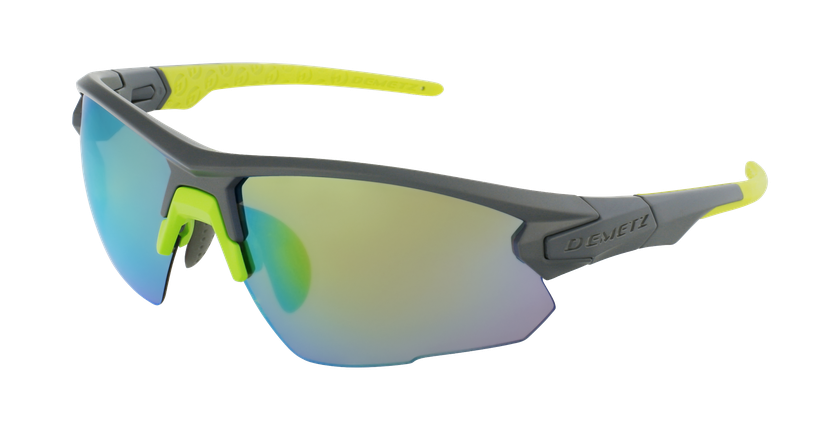LUNETTES DE SOLEIL homme Track gris/jaune - vue de 3/4