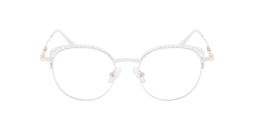 Lunettes de vue femme MAGIC293 blanc/dorée - Vue de face