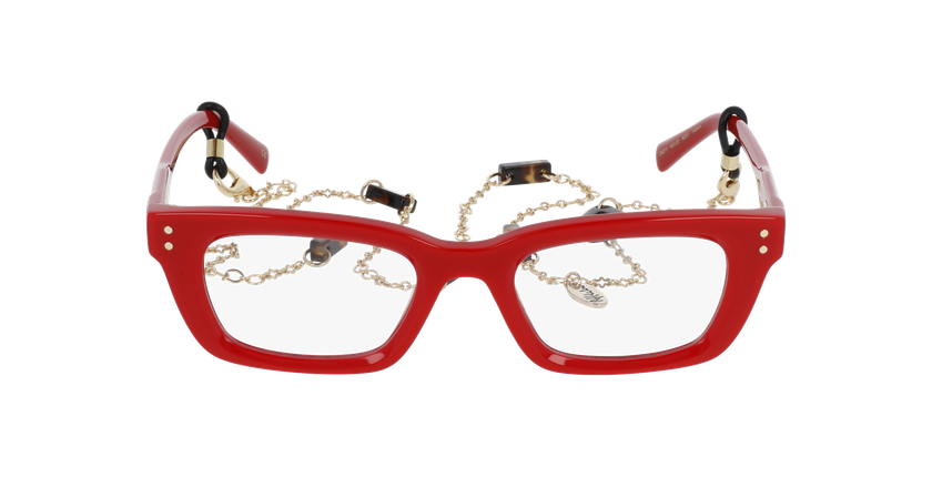 Lunettes de vue femme CARACTÈRES CRÉATIVE rouge - Vue de face