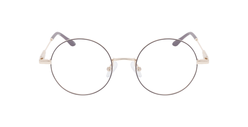 Lunettes de vue femme ADRIANA violet/dorée - Vue de face