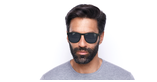 LUNETTES DE SOLEIL homme SPL963 noir - Vue de face