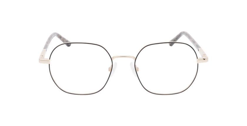Lunettes de vue femme MARIELLE noir/dorée - Vue de face