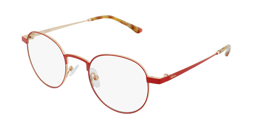 LUNETTES DE VUE MAGIC 70 rouge/doré - vue de 3/4