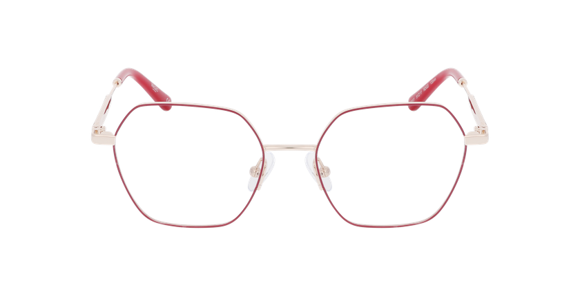 Lunettes de vue femme MAGIC 317 rouge/dorée - Vue de face