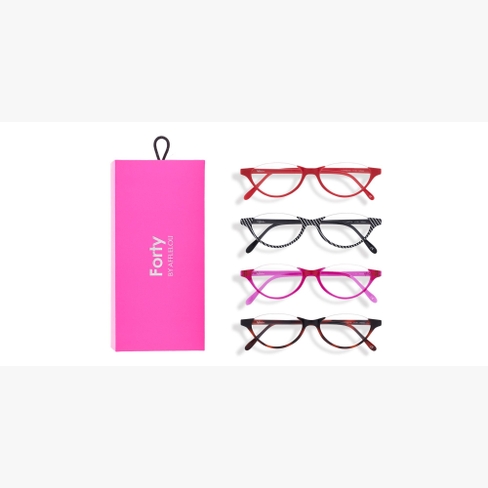 Lunettes de vue FORTY COFFRET 03 +1.75 rose Vue de face