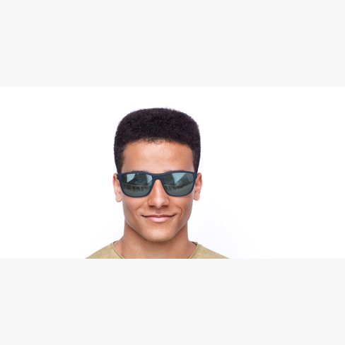 Lunettes de soleil homme BORJA bleu/bleu foncé mat