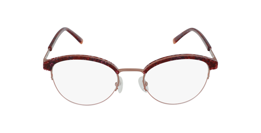 LUNETTES DE VUE femme STRAUSS écaille/rouge - Vue de face