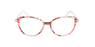 Lunettes de vue femme MAGIC280 écaille/rouge