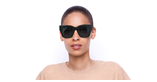 LUNETTES DE SOLEIL femme 1386/S noir/bleu - Vue de face
