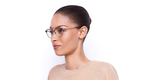 Lunettes de vue femme MAGIC 199 rose/dorée - Vue de face