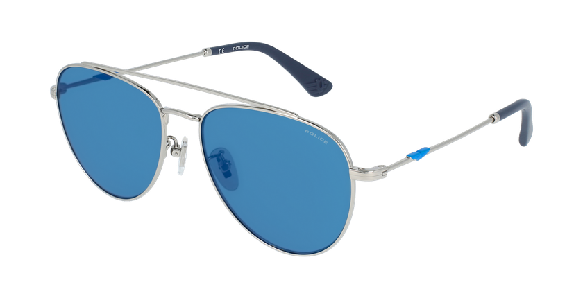 LUNETTES DE SOLEIL homme SPL995 argenté - vue de 3/4