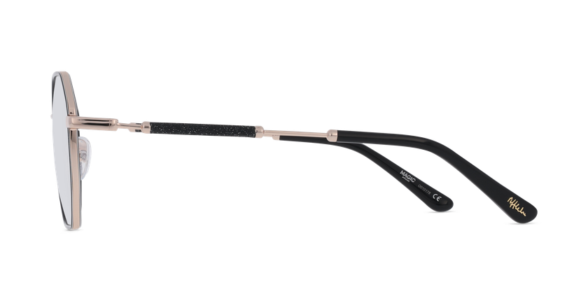 Lunettes de vue femme MAGIC194 noir/dorée - Vue de face