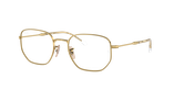 Lunettes de vue RX6496 dorée - Vue de face