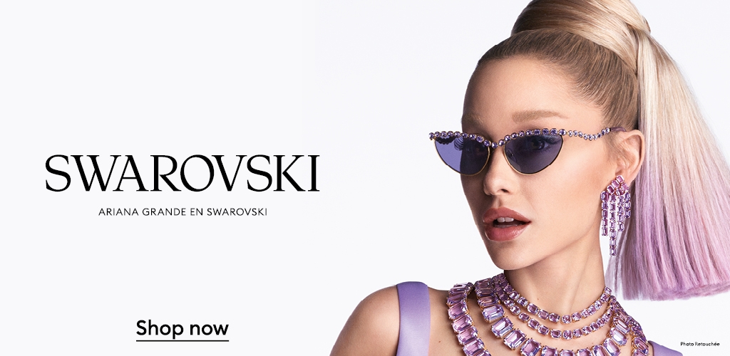 Modèle portant des lunettes Swarovski