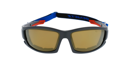 LUNETTES DE SOLEIL homme POLA-STAR gris/rouge Vue de face