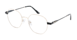Lunettes de vue femme AMANDINE noir/dorée - Vue de face
