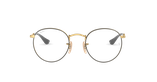 Lunettes de vue 0RX3447V dorée/noir - Vue de face