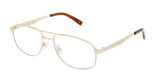 Lunettes de vue homme RZERO 31 dorée - Vue de face