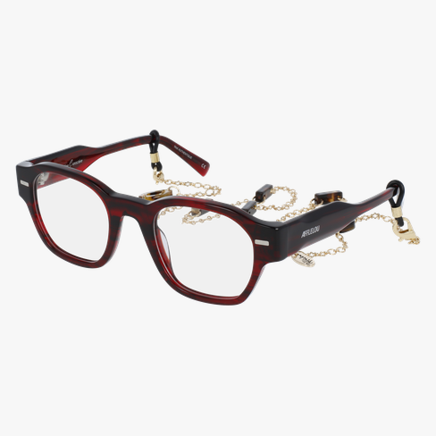 Lunettes de vue femme CARACTÈRES AUTHENTIQUE rouge marbré