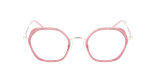 Lunettes de vue femme MAGIC221 rose/dorée - Vue de face